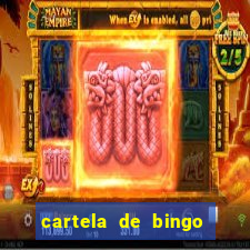 cartela de bingo cha de panela